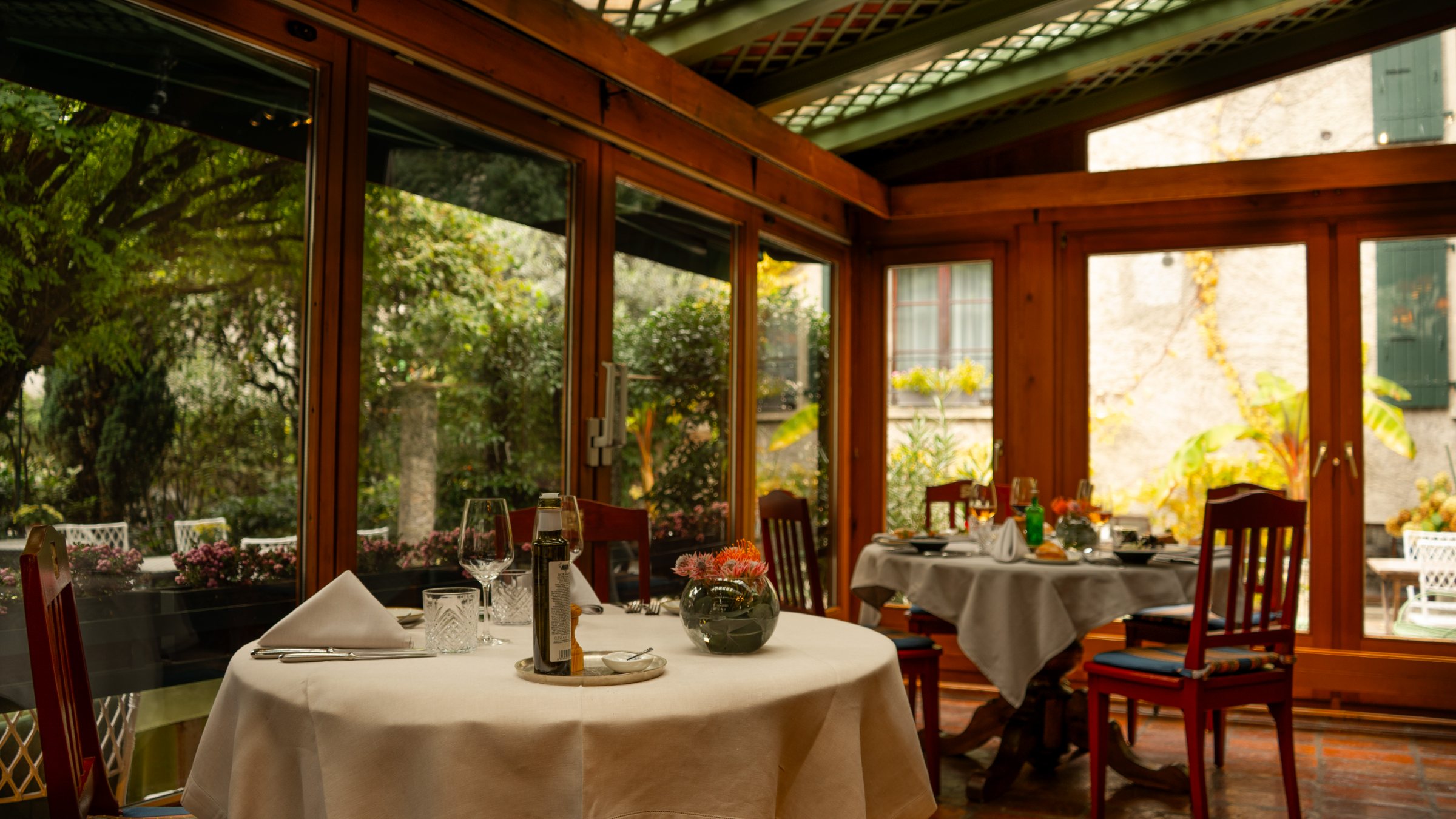 La véranda du restaurant La véranda du restaurant